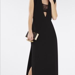 RARE BCBGMAXAZRIA Devyn Deep V Neck Gown Sz 2